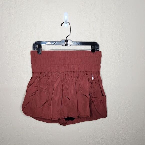 Free People FP Movement The Way Home Shorts Red Rendezvous Workout Beach Large - Picture 1 of 9